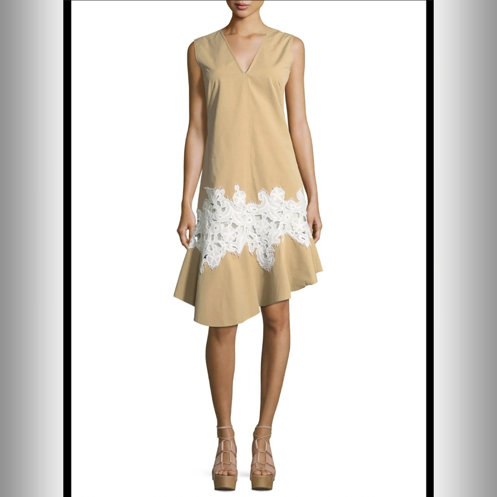 NWOT Derek Lam Collective dress in tan, Size 6